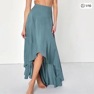 NWOT O'Neill High Low Teal Skirt